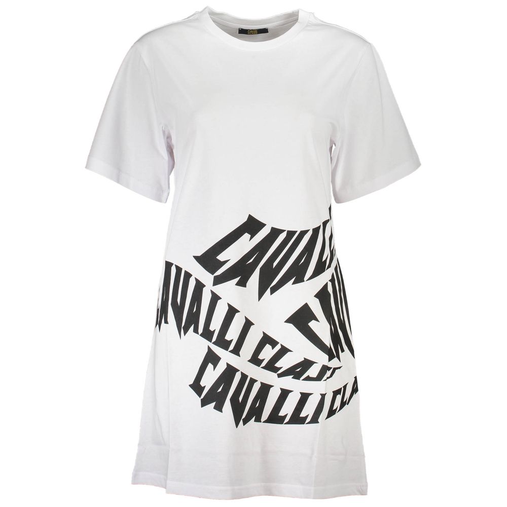 Vestido blanco de algodón para mujer Cavalli Class