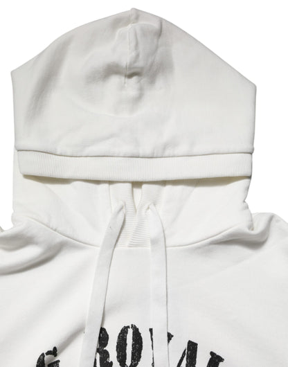 Sudadera con capucha Dolce & Gabbana de algodón blanco con estampado DG ROYAL