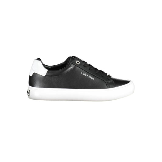 Zapatillas de cuero negro Calvin Klein para mujer