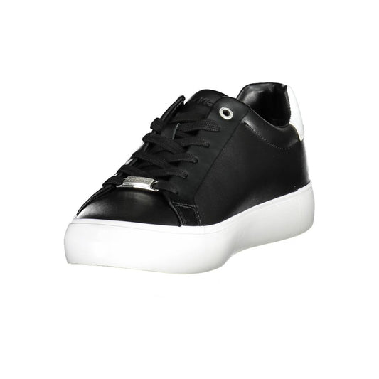 Zapatillas de cuero negro Calvin Klein para mujer