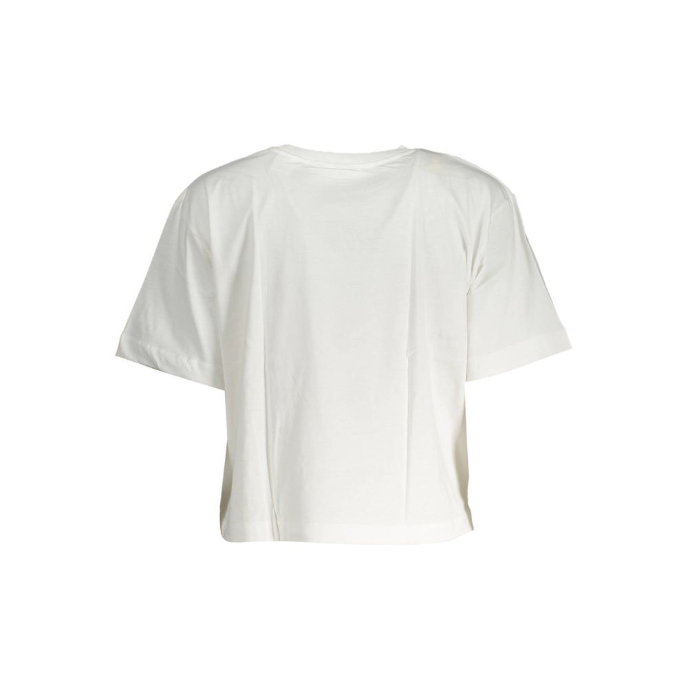Camiseta de Algodón Blanca para Mujer Desigual