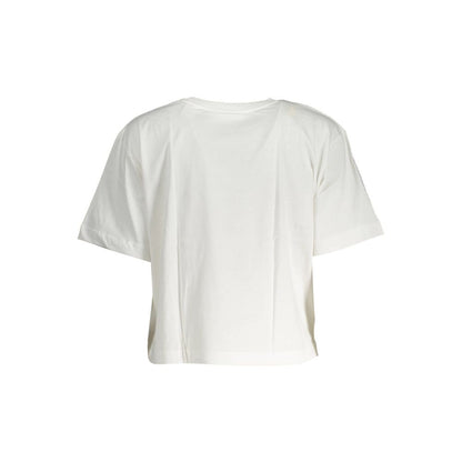 Camiseta de Algodón Blanca para Mujer Desigual