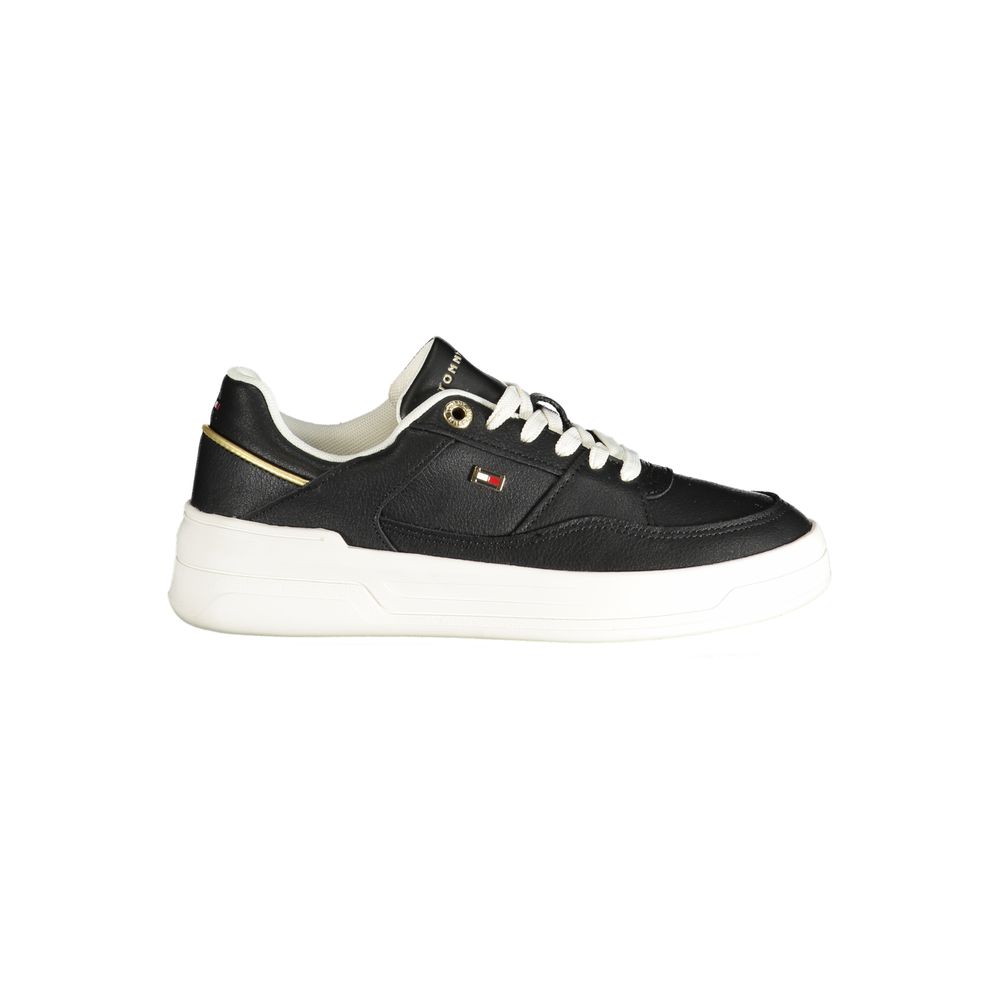 Zapatilla de mujer Tommy Hilfiger negra de poliuretano