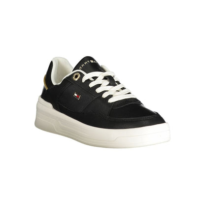 Zapatilla de mujer Tommy Hilfiger negra de poliuretano