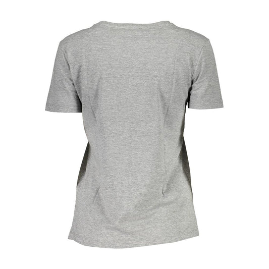 Camiseta de algodón gris Guess Jeans para mujer