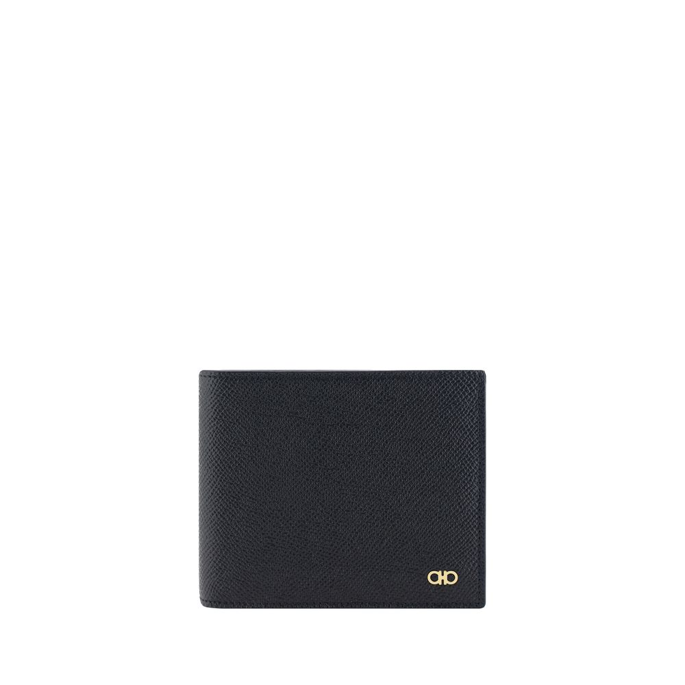 Cartera Ferragamo de piel de becerro negra Bos Taurus
