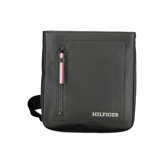 Bolso de hombro de poliuretano negro para hombre Tommy Hilfiger