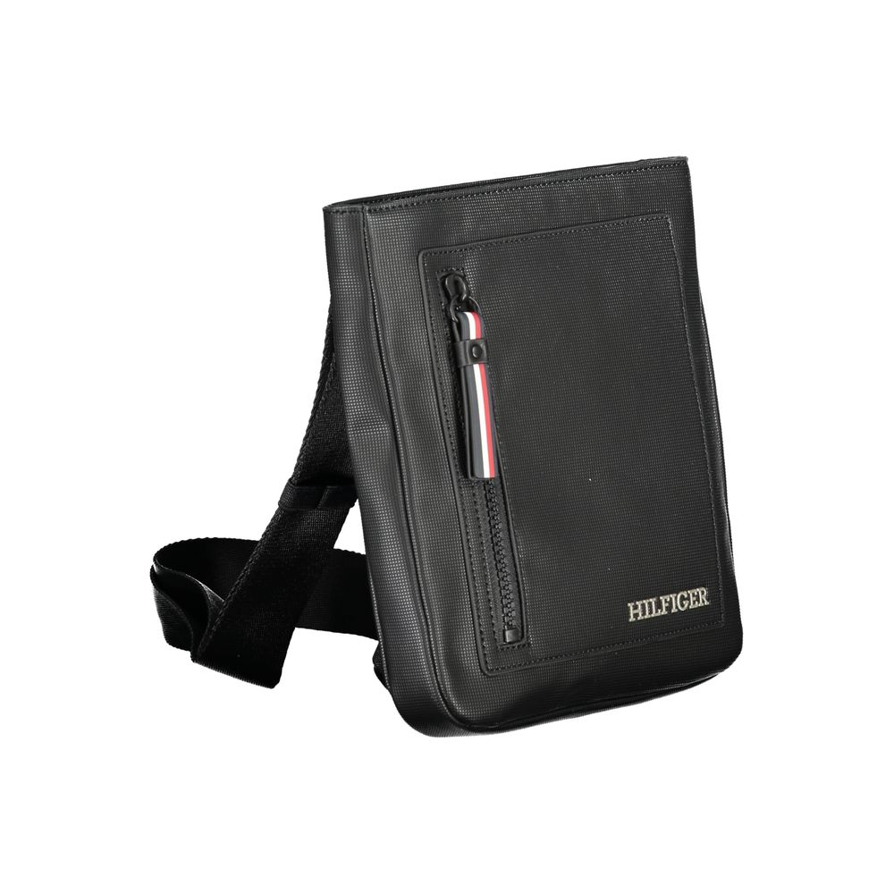 Bolso de hombro de poliuretano negro para hombre Tommy Hilfiger