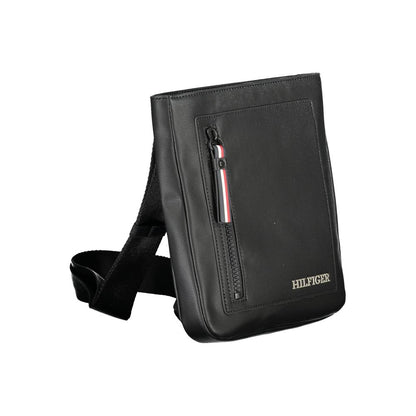 Bolso de hombro de poliuretano negro para hombre Tommy Hilfiger