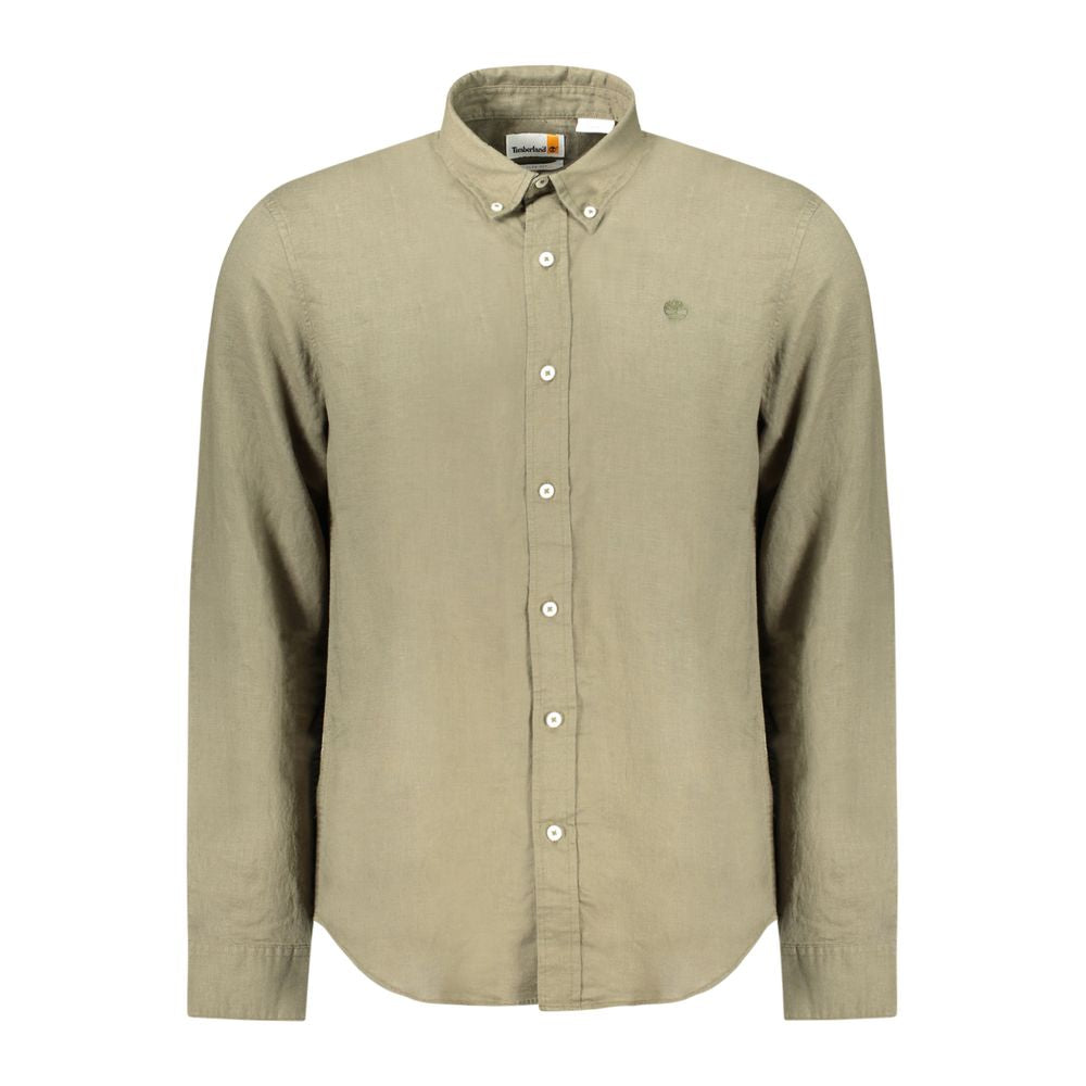 Camisa de Lino Verde Timberland para Hombre