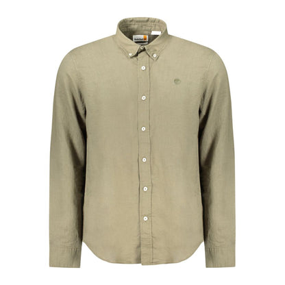Camisa de Lino Verde Timberland para Hombre