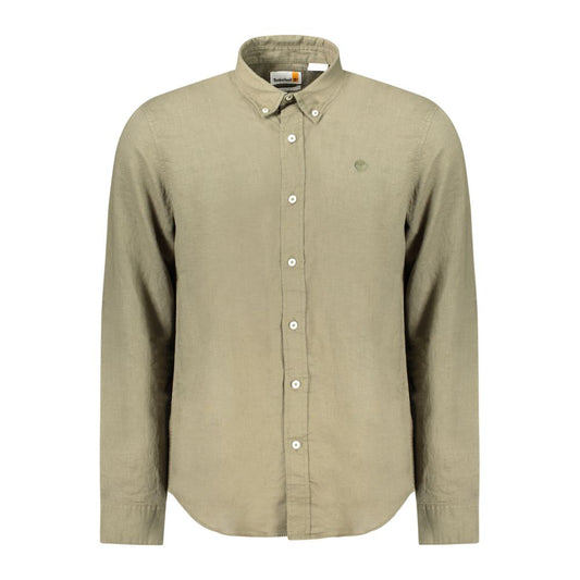 Camisa de Lino Verde Timberland para Hombre