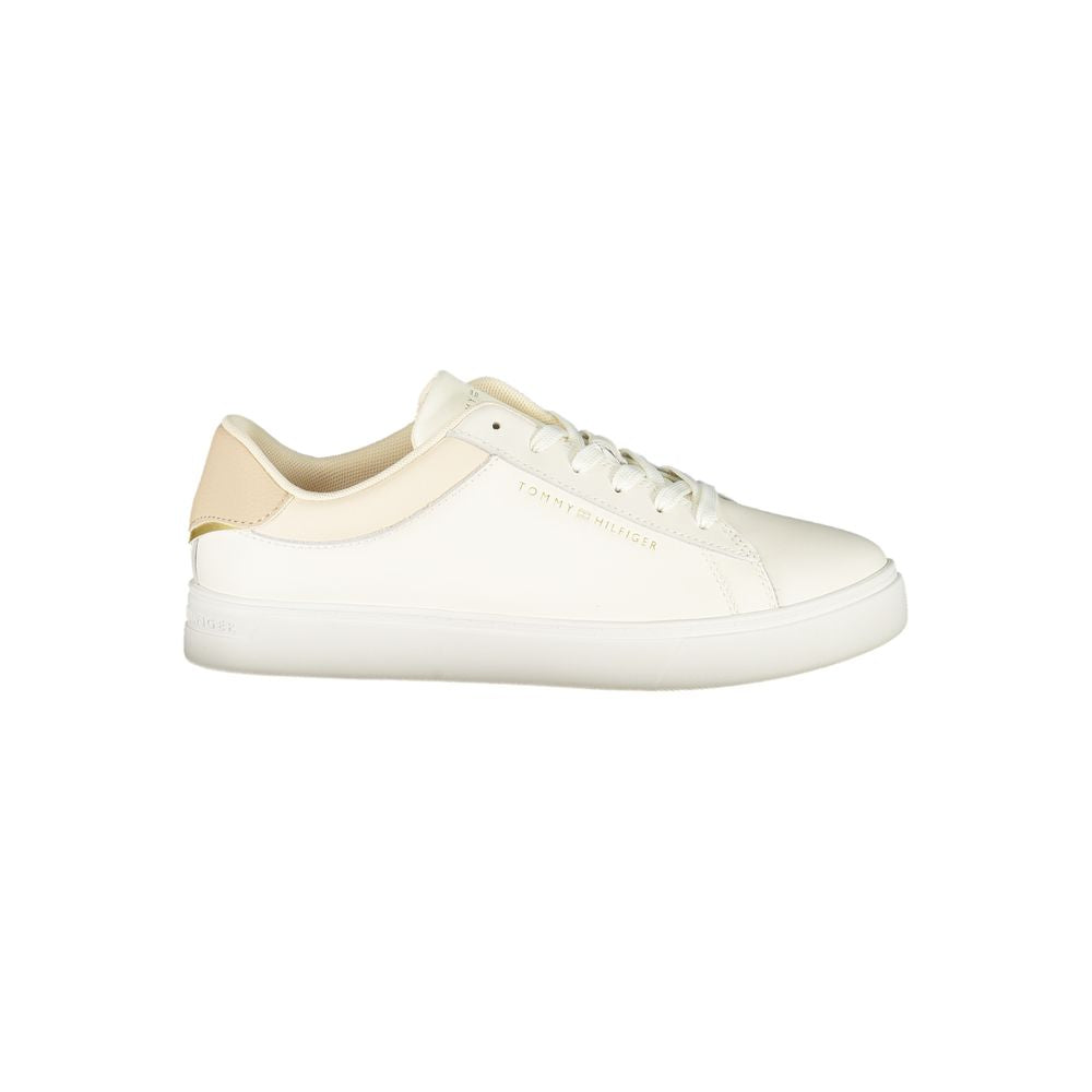 Zapatilla para mujer de poliuretano beige Tommy Hilfiger