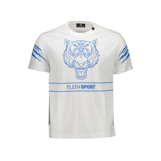 Camiseta de algodón blanca Plein Sport para hombre
