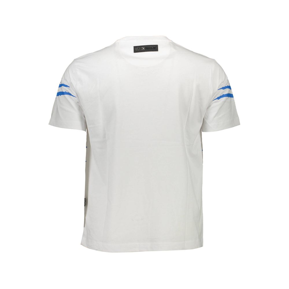 Camiseta de algodón blanca Plein Sport para hombre