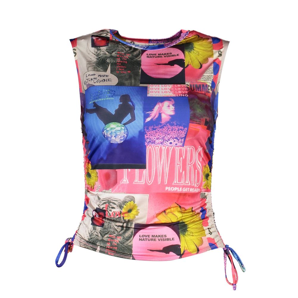 Camiseta Desigual de acetato azul para mujer