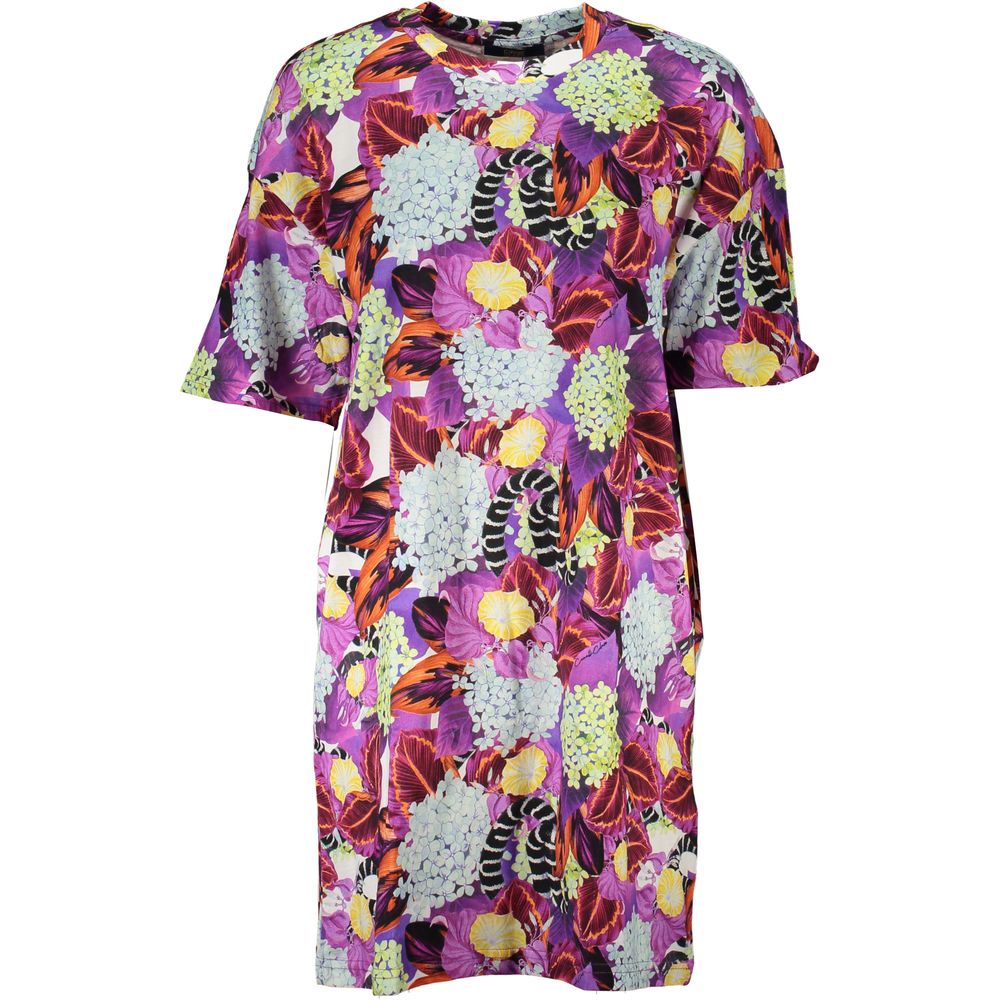 Cavalli Class Viola Vestido de Algodón para Mujer