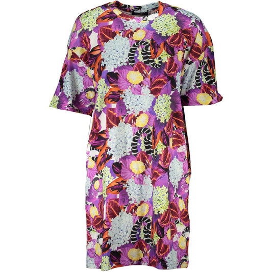 Cavalli Class Viola Vestido de Algodón para Mujer