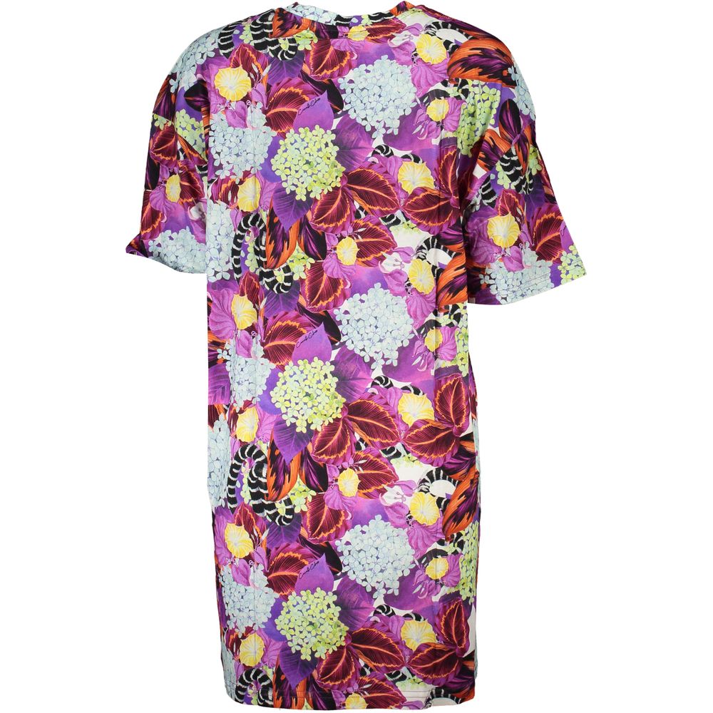 Cavalli Class Viola Vestido de Algodón para Mujer