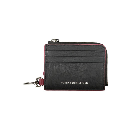 Tommy Hilfiger Cartera de cuero negra para hombre
