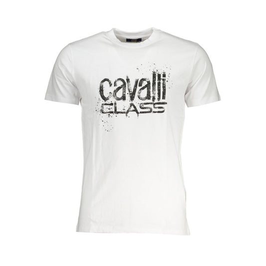 Cavalli Class Camiseta Blanca de Algodón para Hombre