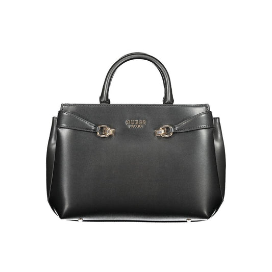Bolso de mano de poliuretano negro para mujer Guess Jeans