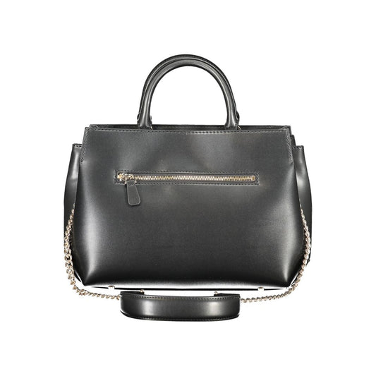 Bolso de mano de poliuretano negro para mujer Guess Jeans