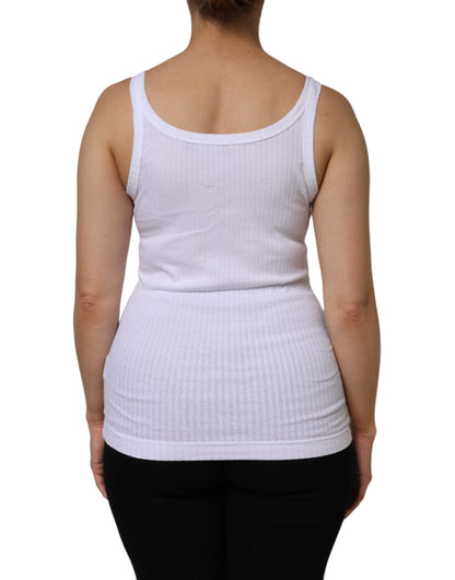 Camiseta de tirantes Dolce & Gabbana de algodón blanco con cuello redondo y sin mangas