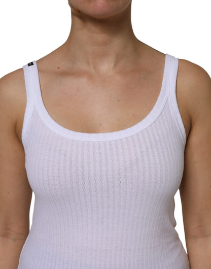 Camiseta de tirantes Dolce & Gabbana de algodón blanco con cuello redondo y sin mangas