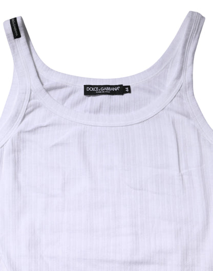 Camiseta de tirantes Dolce & Gabbana de algodón blanco con cuello redondo y sin mangas