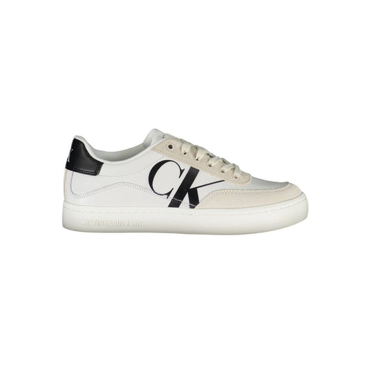 Zapatillas Calvin Klein de cuero blanco para mujer