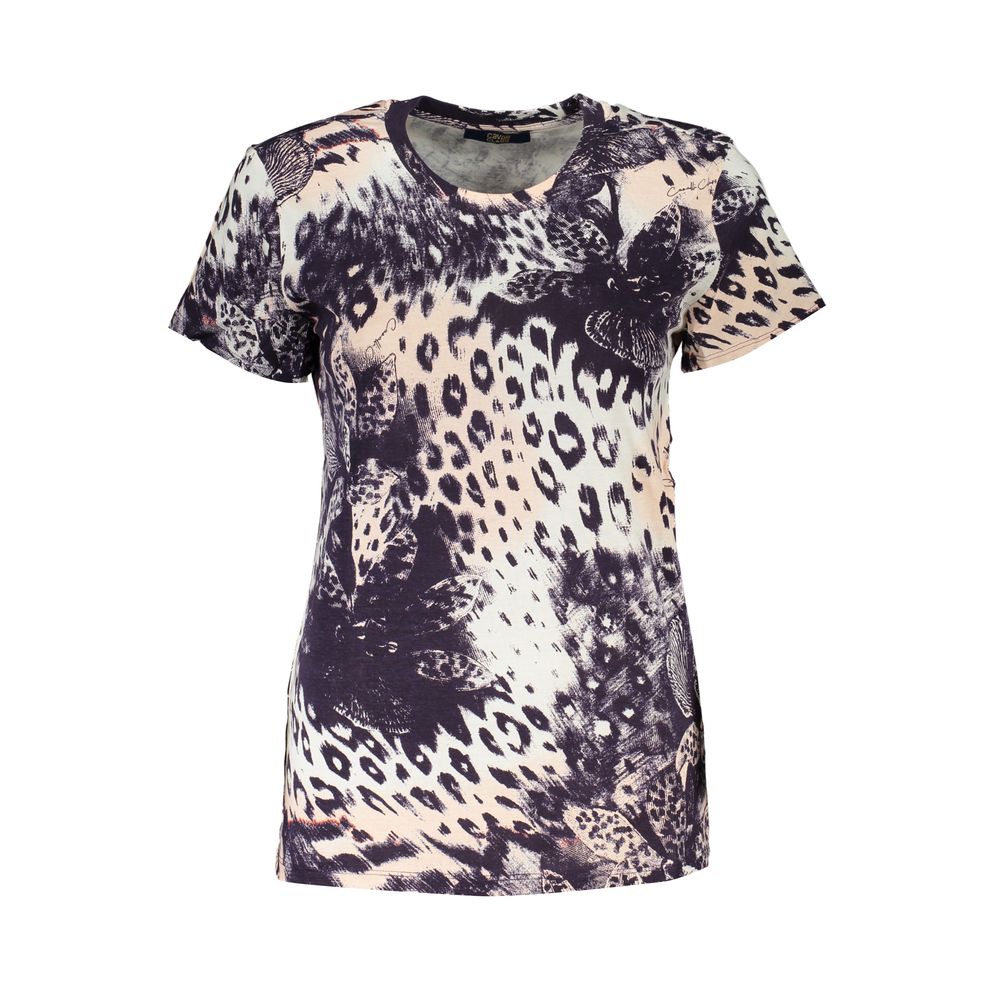 Cavalli Class Camiseta rosa de algodón para mujer