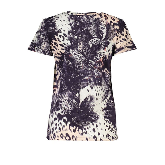 Cavalli Class Camiseta rosa de algodón para mujer