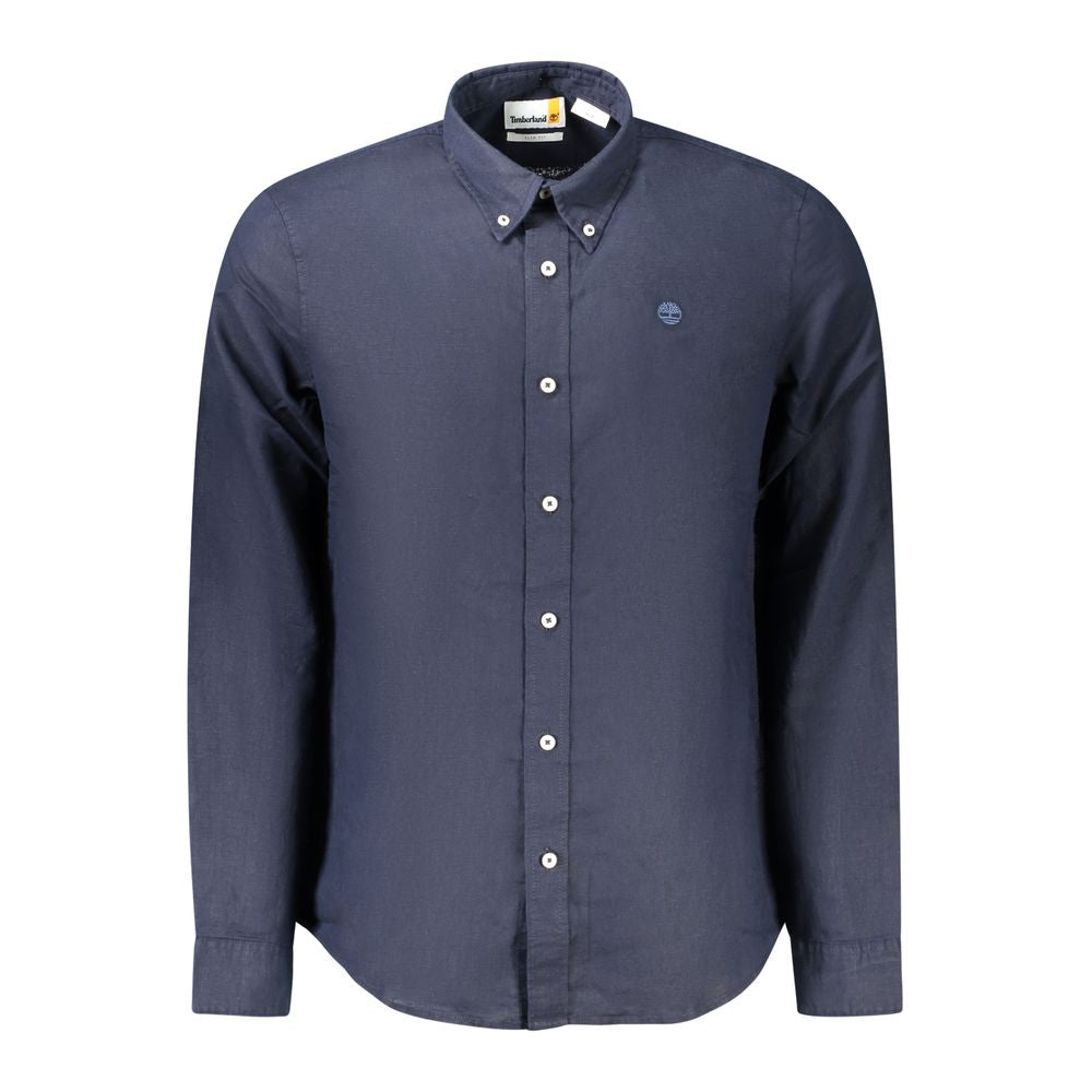 Camisa de lino azul para hombre Timberland