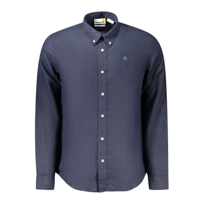 Camisa de lino azul para hombre Timberland