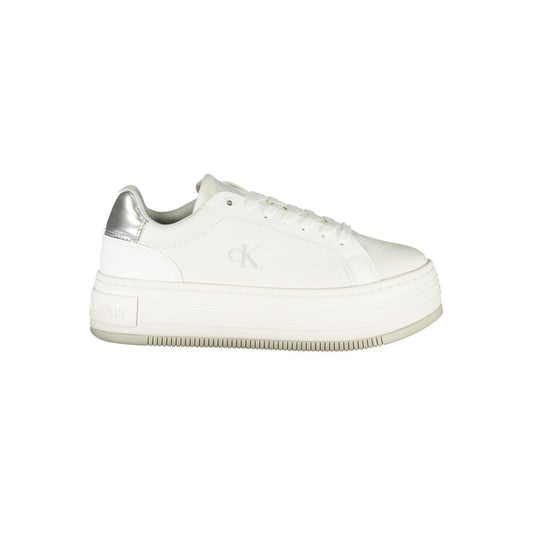 Zapatillas deportivas de cuero blanco Calvin Klein para mujer