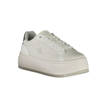 Zapatillas deportivas de cuero blanco Calvin Klein para mujer