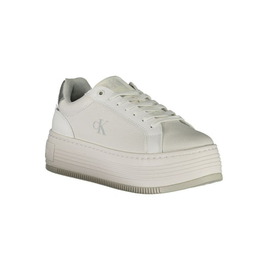 Zapatillas deportivas de cuero blanco Calvin Klein para mujer