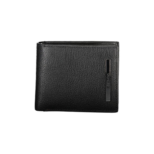 Portefeuille Calvin Klein en cuir noir pour homme