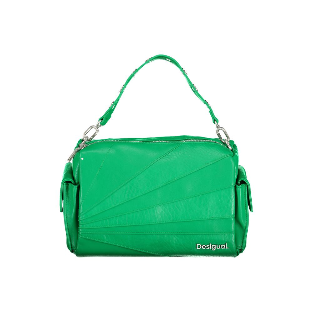 Bolso de mano de poliuretano verde Desigual para mujer