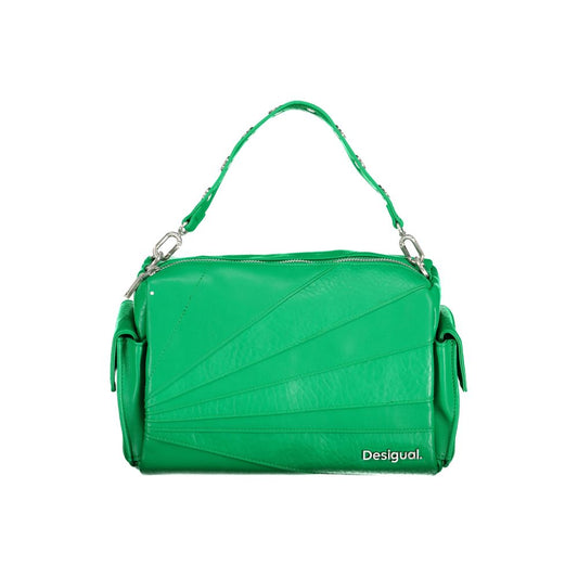 Bolso de mano de poliuretano verde Desigual para mujer