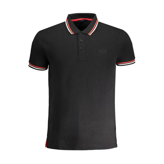 Polo de Algodón Negro para Hombre Cavalli Class
