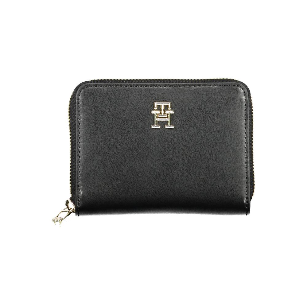Cartera de mujer de poliuretano negro Tommy Hilfiger