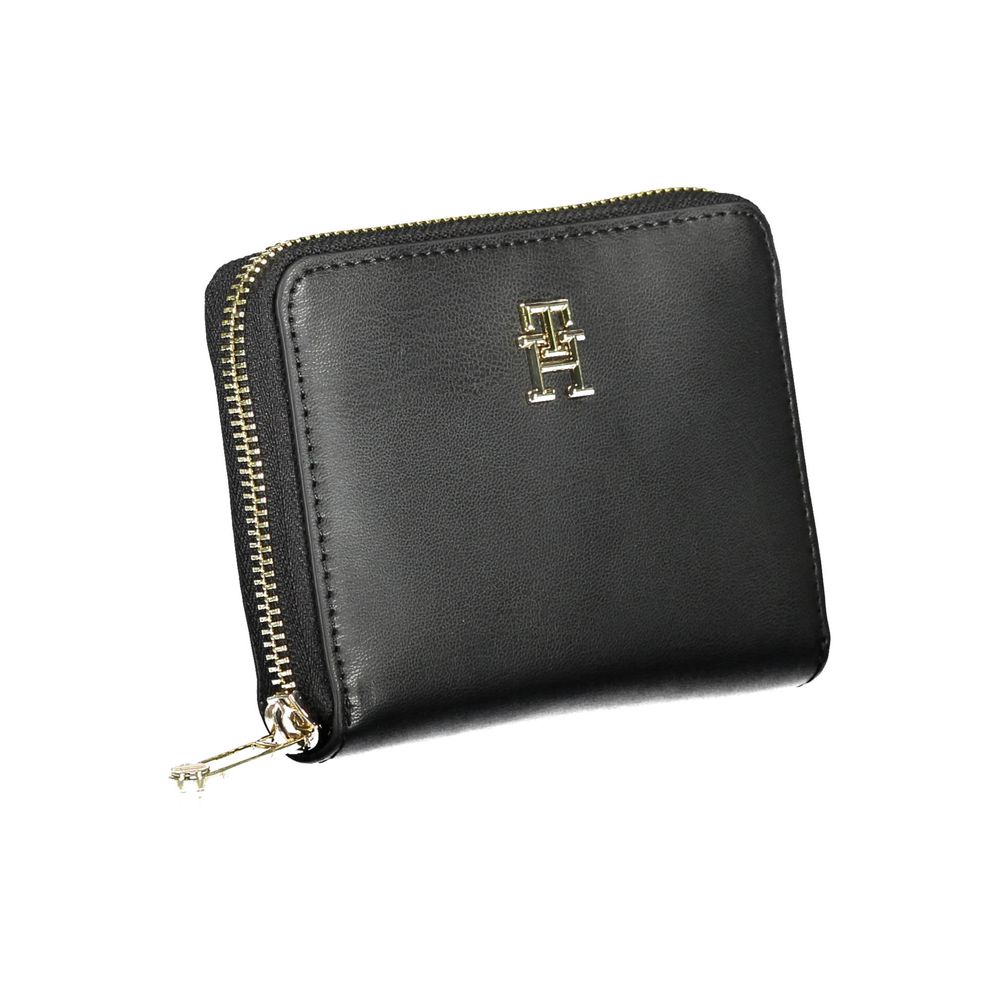Cartera de mujer de poliuretano negro Tommy Hilfiger