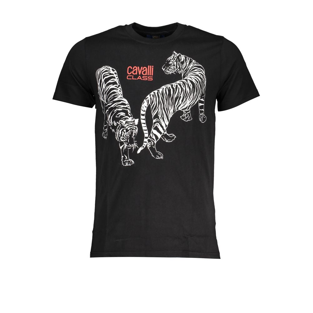 Camiseta Cavalli Class de algodón negro para hombre
