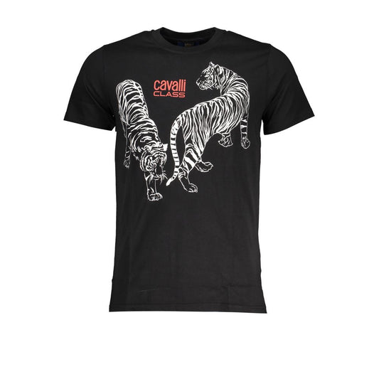 Camiseta Cavalli Class de algodón negro para hombre