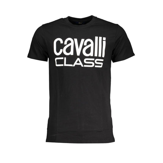 Camiseta de algodón negra de hombre Cavalli Class