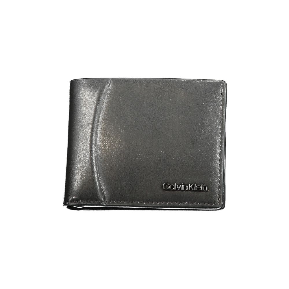 Cartera de cuero negro para hombre Calvin Klein
