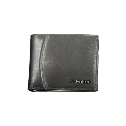 Cartera de cuero negro para hombre Calvin Klein