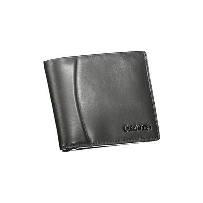 Cartera de cuero negro para hombre Calvin Klein